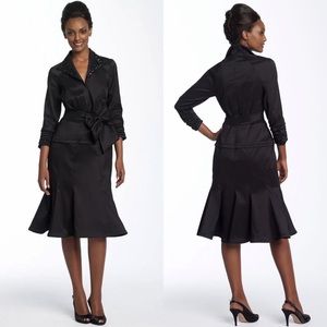 NWT Tadashi Shoji Knee Length Shirt Dress Taffeta Cocktail